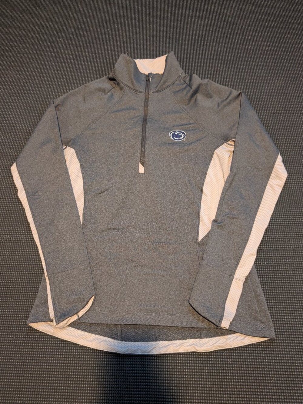 Grey UnderArmour Coldgear Quarter Zip Penn State Top Medium
